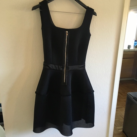 MAJE Black Mesh Mini Bell Dress Sz 1/S/34 NWT - Picture 8 of 8